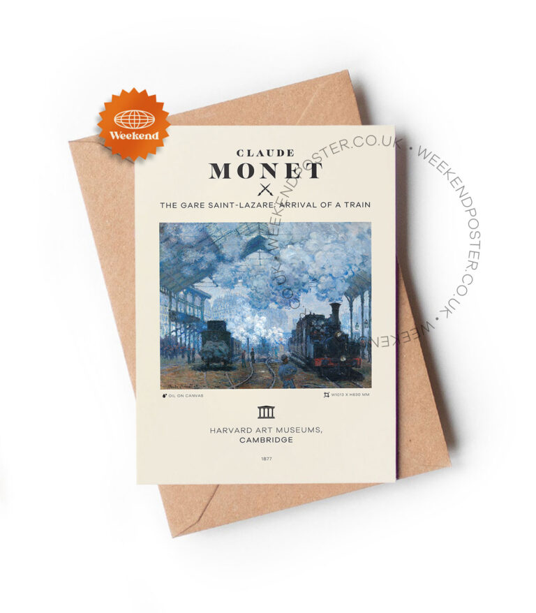 Claude Monet The Gare Saint-Lazare: Arrival of a Train greeting card