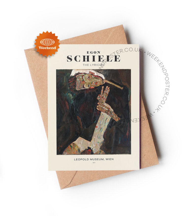 Egon Schiele The Lyricist greeting card