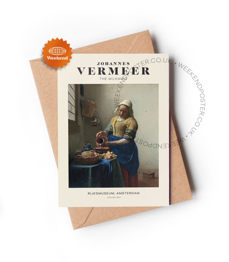 Johannes Vermeer The Milkmaid greeting card