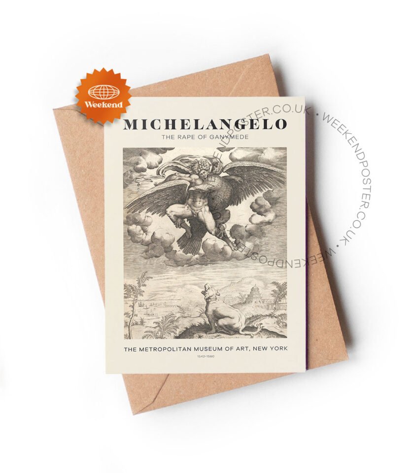 Michelangelo The Rape of Ganymede greeting card