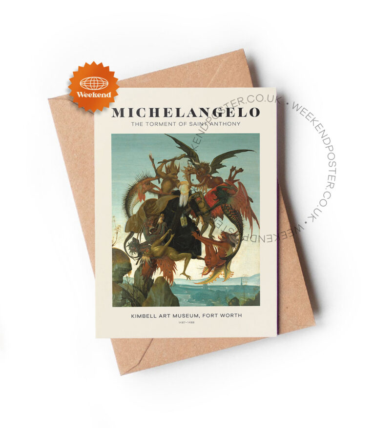 Michelangelo The Torment of Saint Anthony greeting card