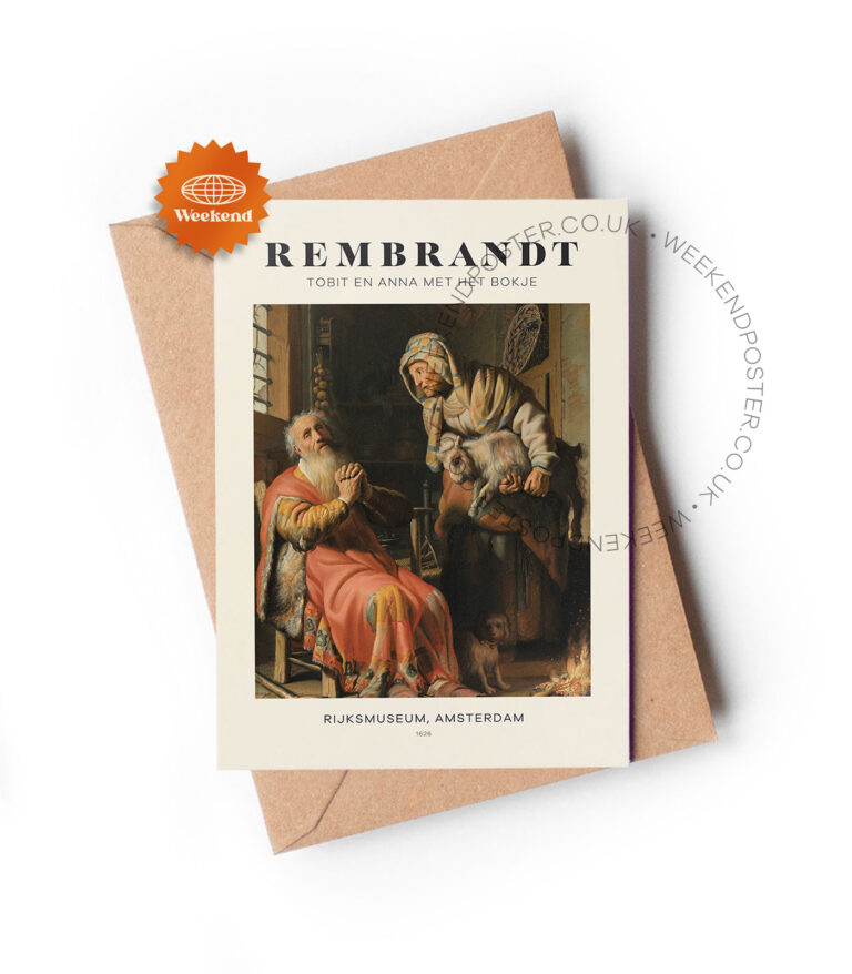 Rembrandt Tobit en Anna Met Het Bokje greeting card