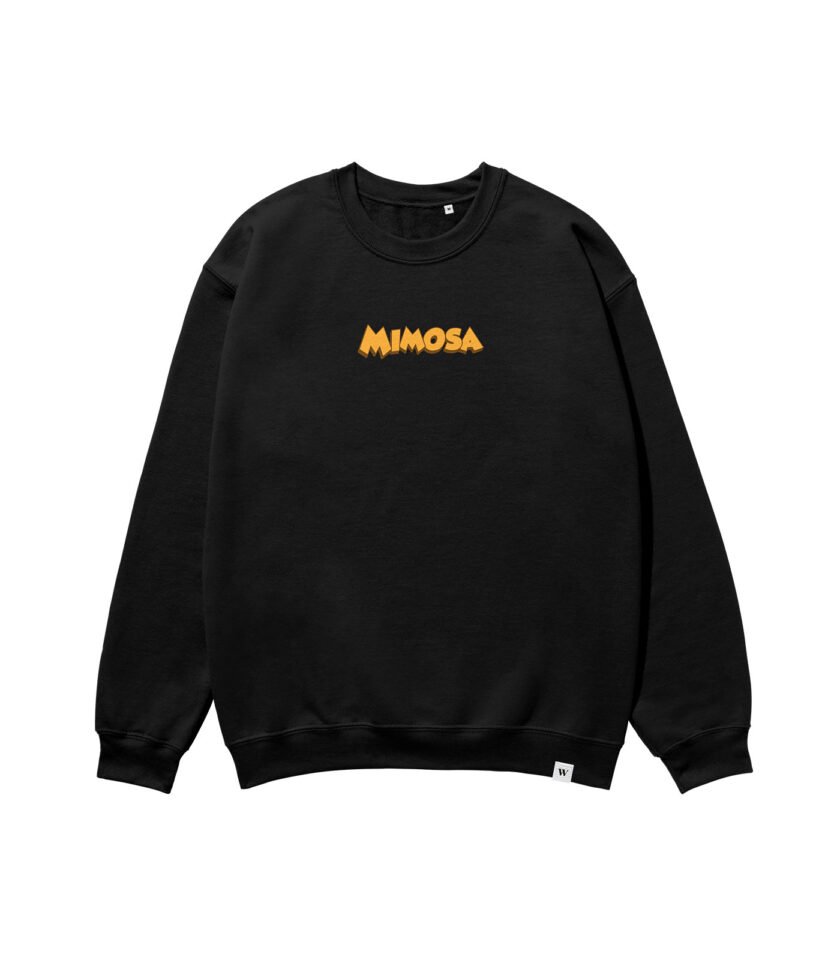 Mimosa Heavyweight Organic Sweatshirt Black - Image 2