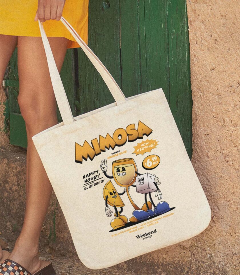 Mimosa Organic Spring Tote Bag - Image 2