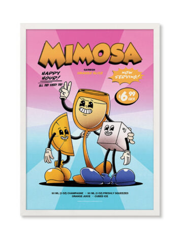 Mimosa groovy cocktail poster