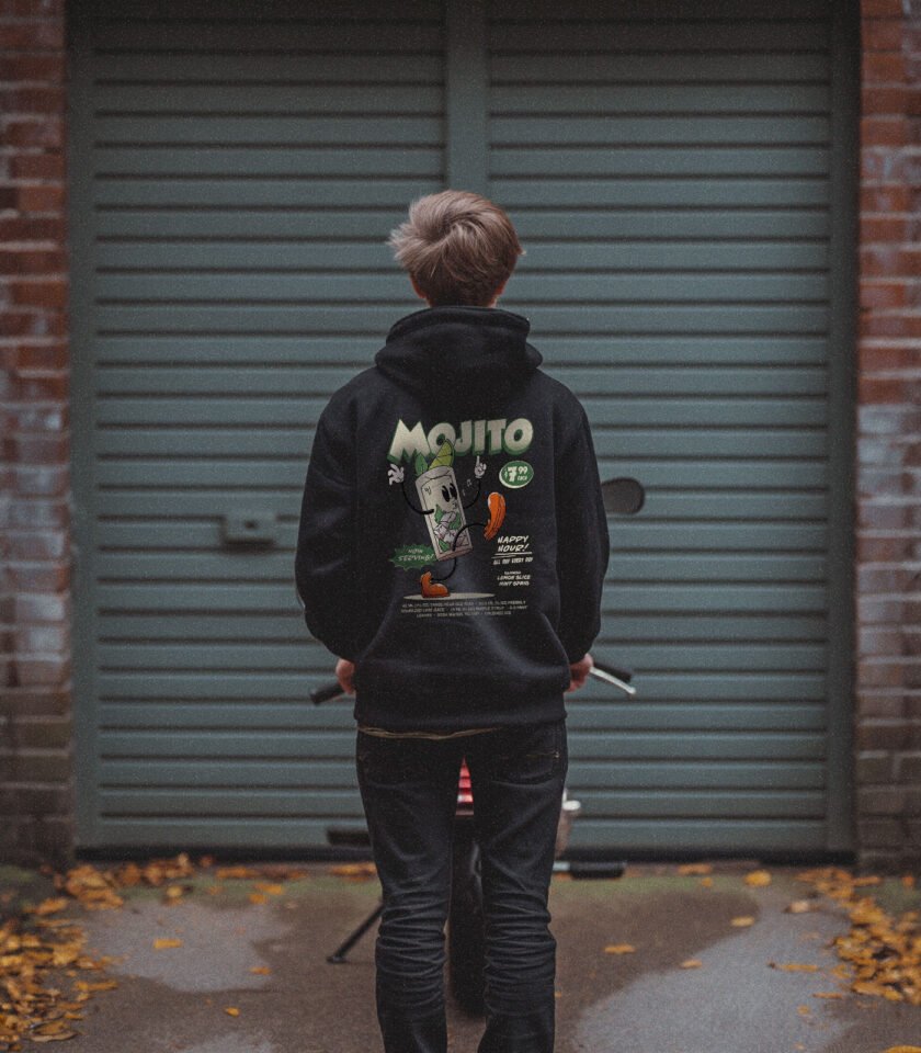 Mojito Heavyweight Organic Hoodie Black - Image 4