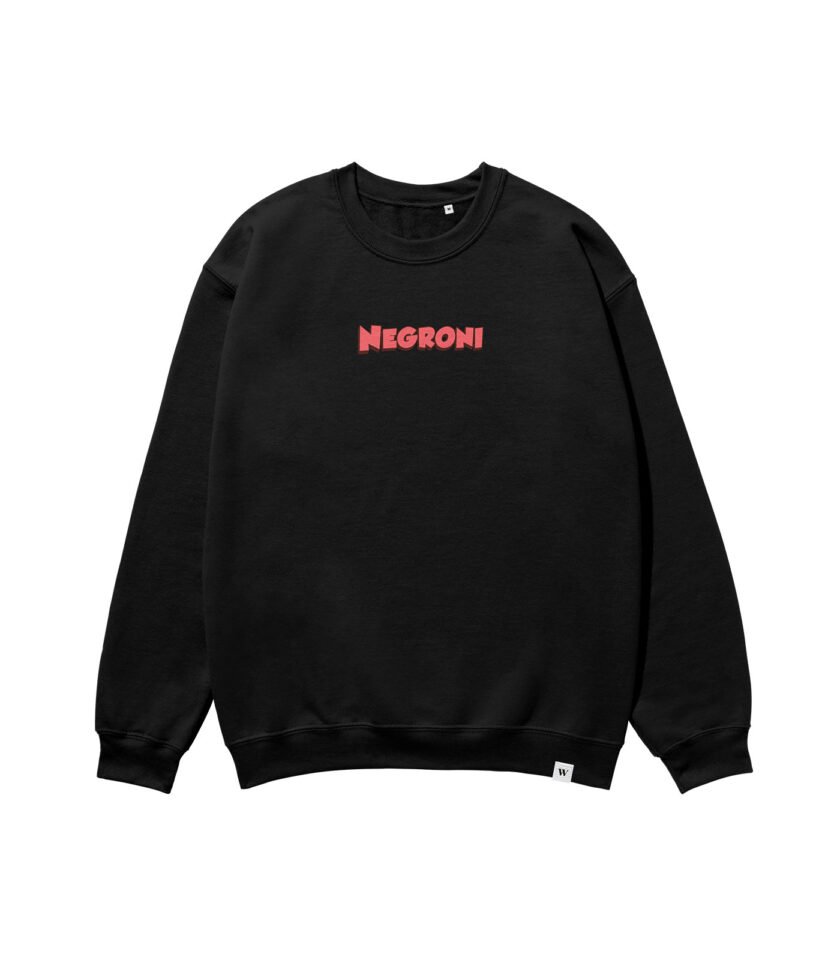 Negroni Heavyweight Organic Sweatshirt Black - Image 2