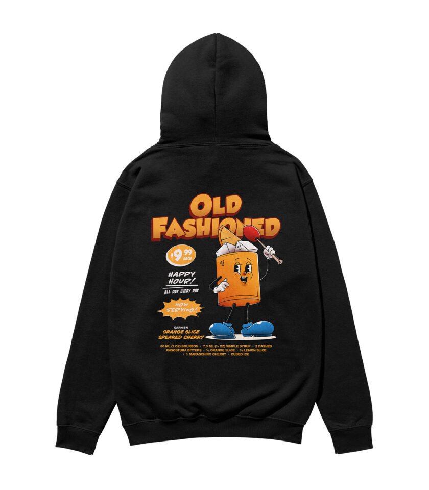 Old Fashioned Heavyweight Organic Hoodie Black