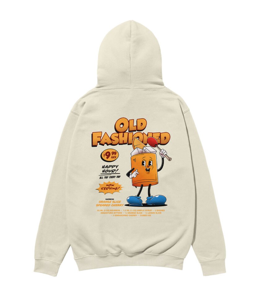 Old Fashioned Heavyweight Organic Hoodie Stone