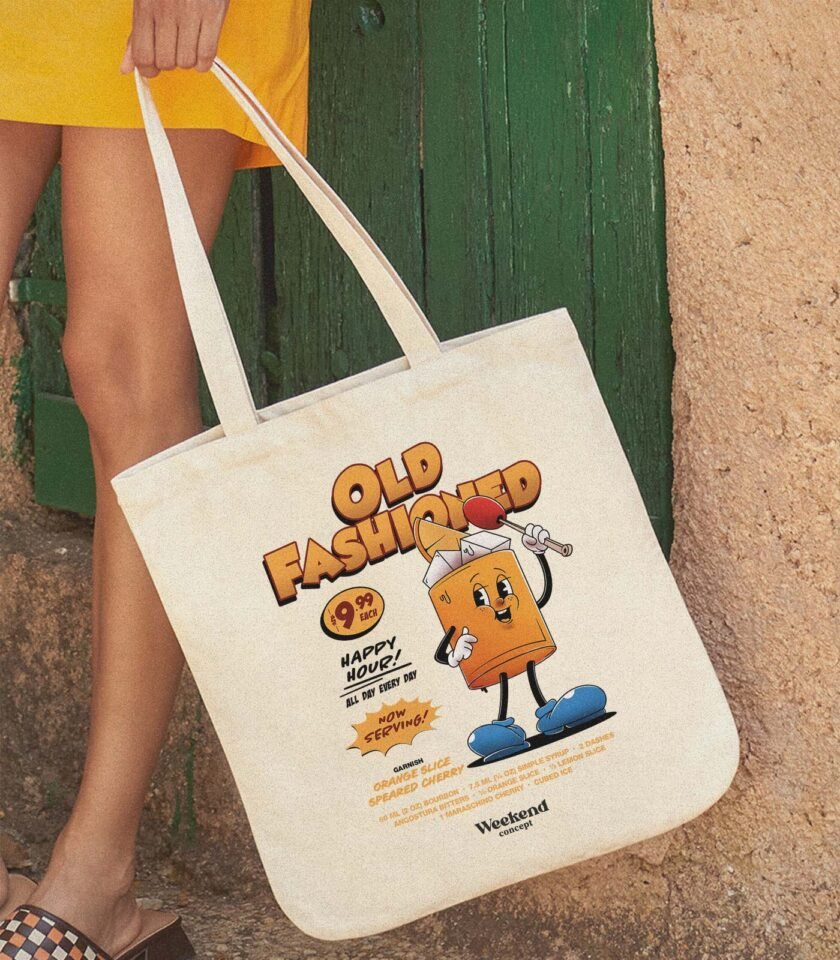 Old Fashioned Organic Spring Tote Bag - Image 2