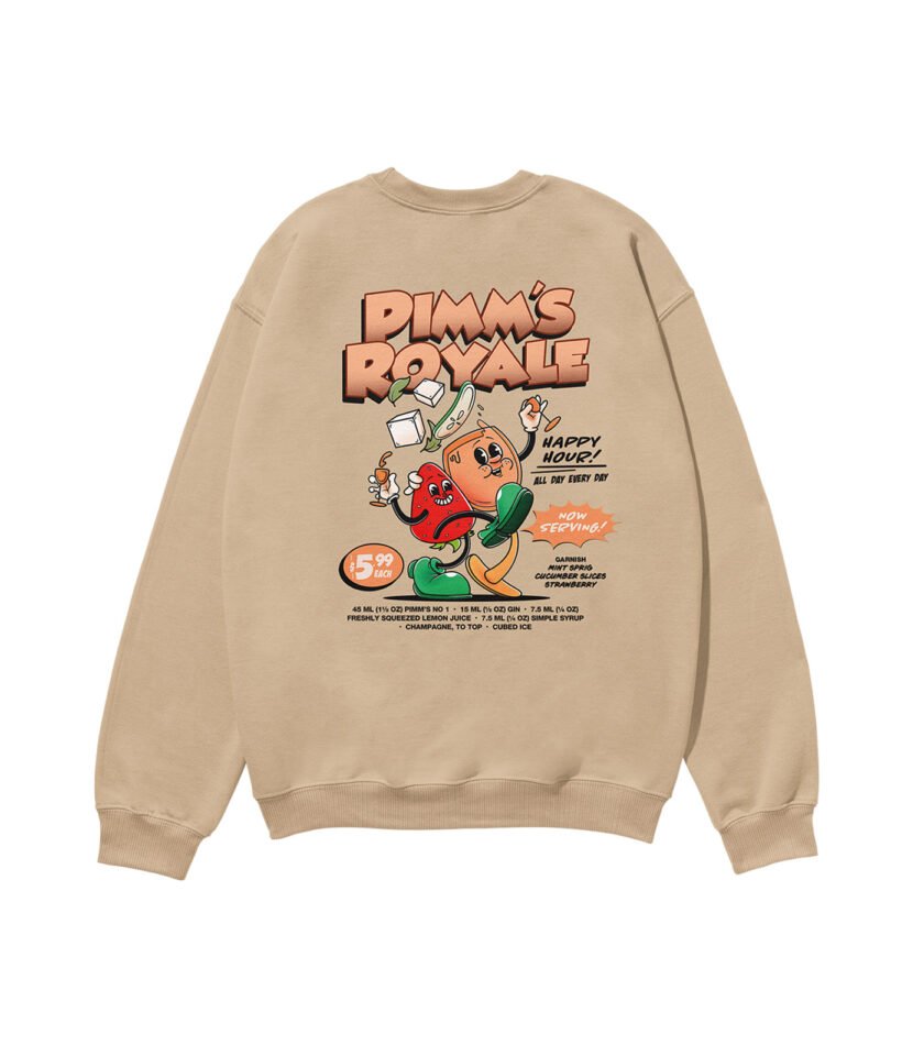 Pimm's Royale Heavyweight Organic Sweatshirt Sand