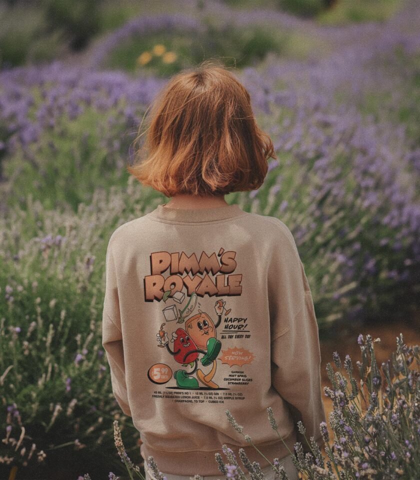 Pimm's Royale Heavyweight Organic Sweatshirt Sand - Image 5