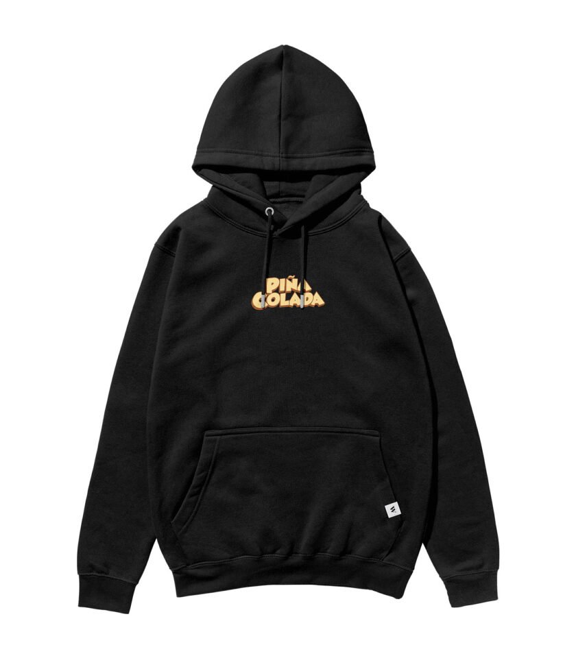 Piña Colada Heavyweight Organic Hoodie Black - Image 2