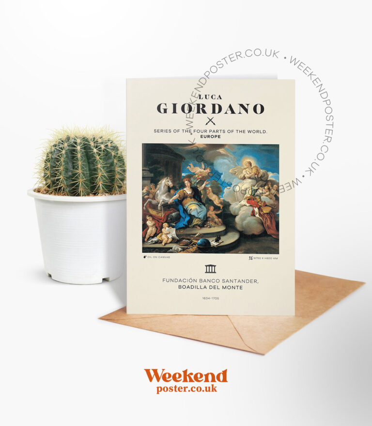 Luca Giordano Series of the Four Parts of the World Europe greeting card