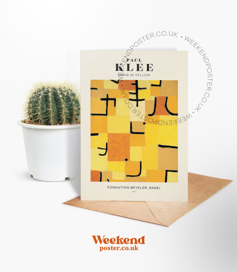 Paul Klee Signs In Yellow greeting card