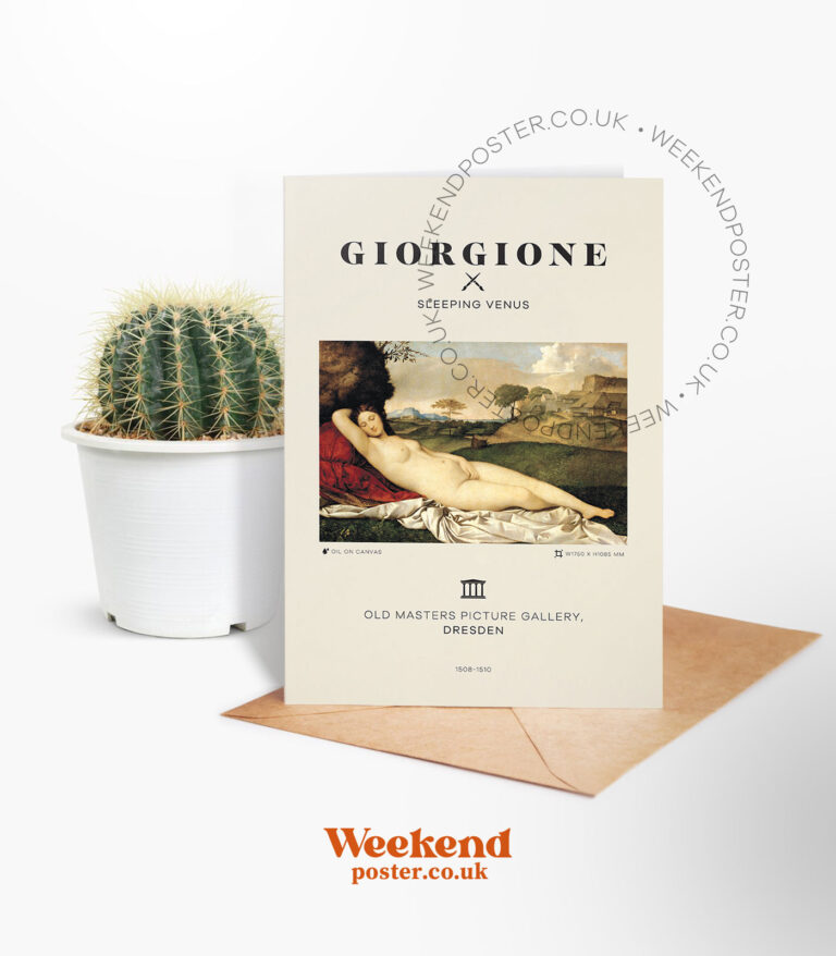 Giorgione Sleeping Venus greeting card