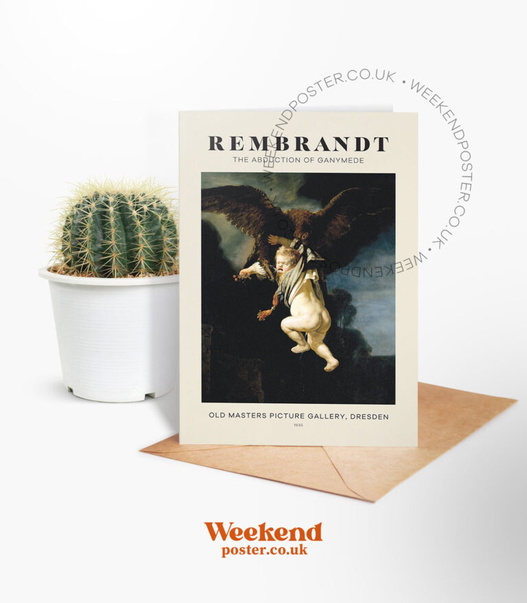 Rembrandt The Abduction of Ganymede greeting card