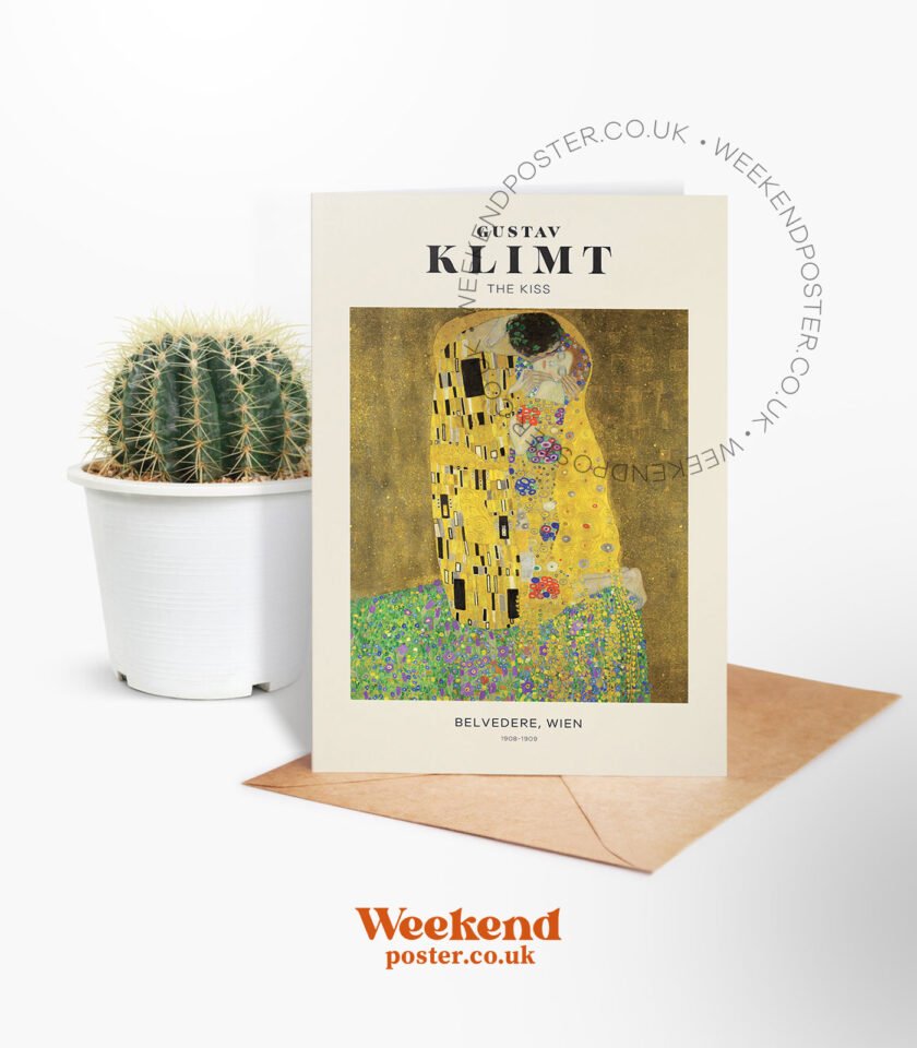 Gustav Klimt The Kiss greeting card - Image 2