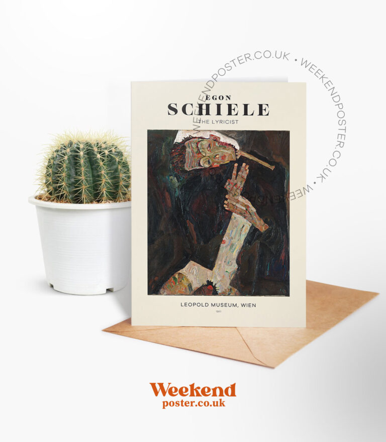 Egon Schiele The Lyricist greeting card