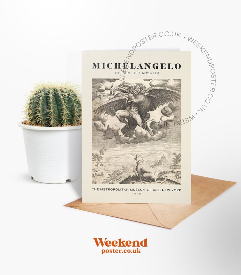 Michelangelo The Rape of Ganymede greeting card - Image 2