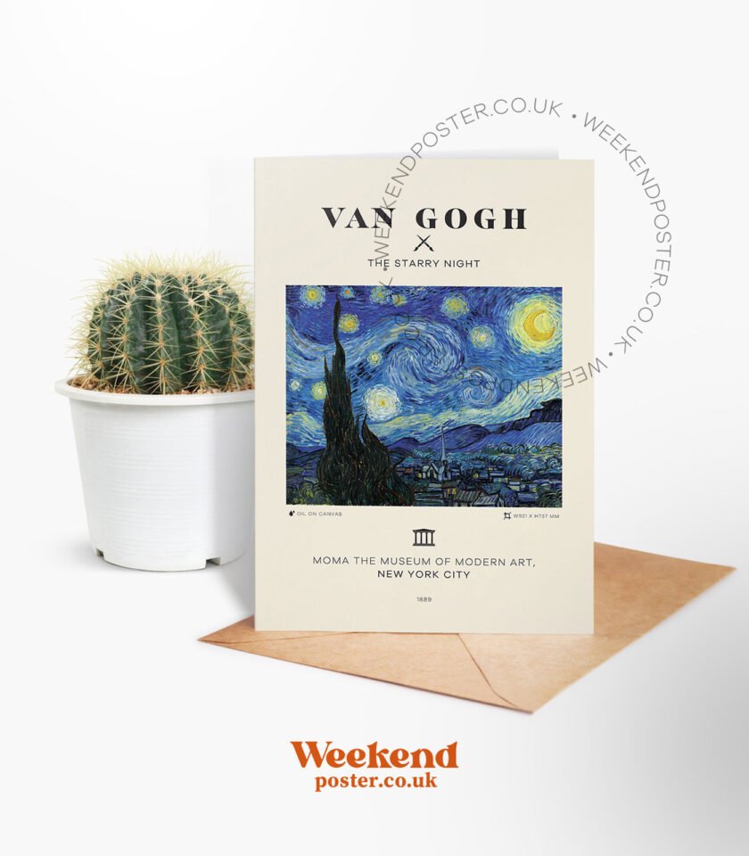 Vincent van Gogh The Starry Night greeting card - Image 2