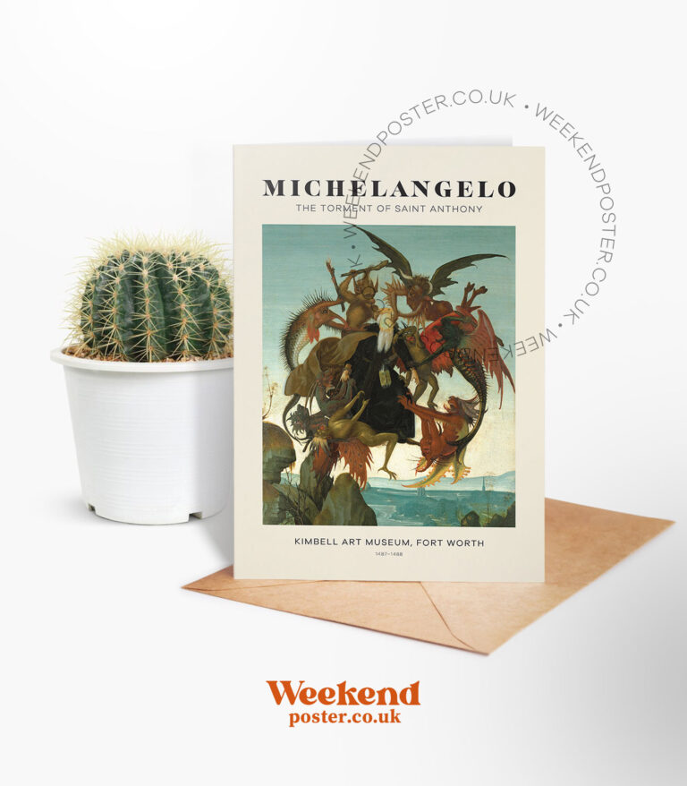 Michelangelo The Torment of Saint Anthony greeting card