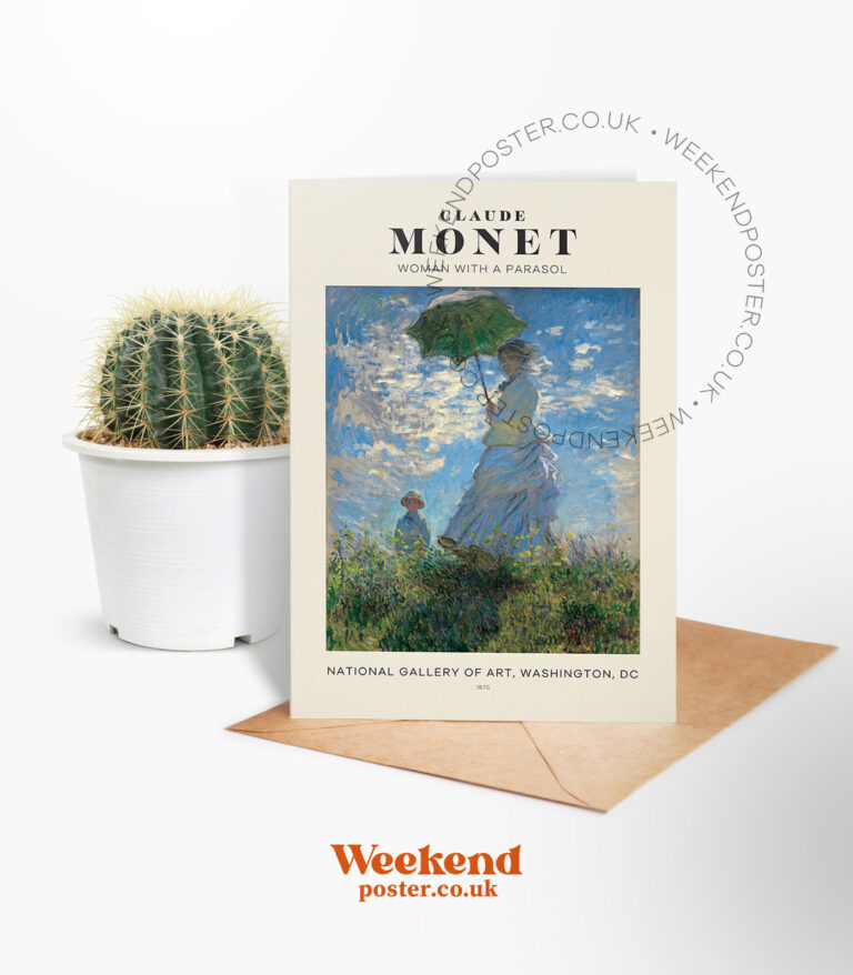 Claude Monet Woman with a Parasol – Madame Monet and Her Son greeting card