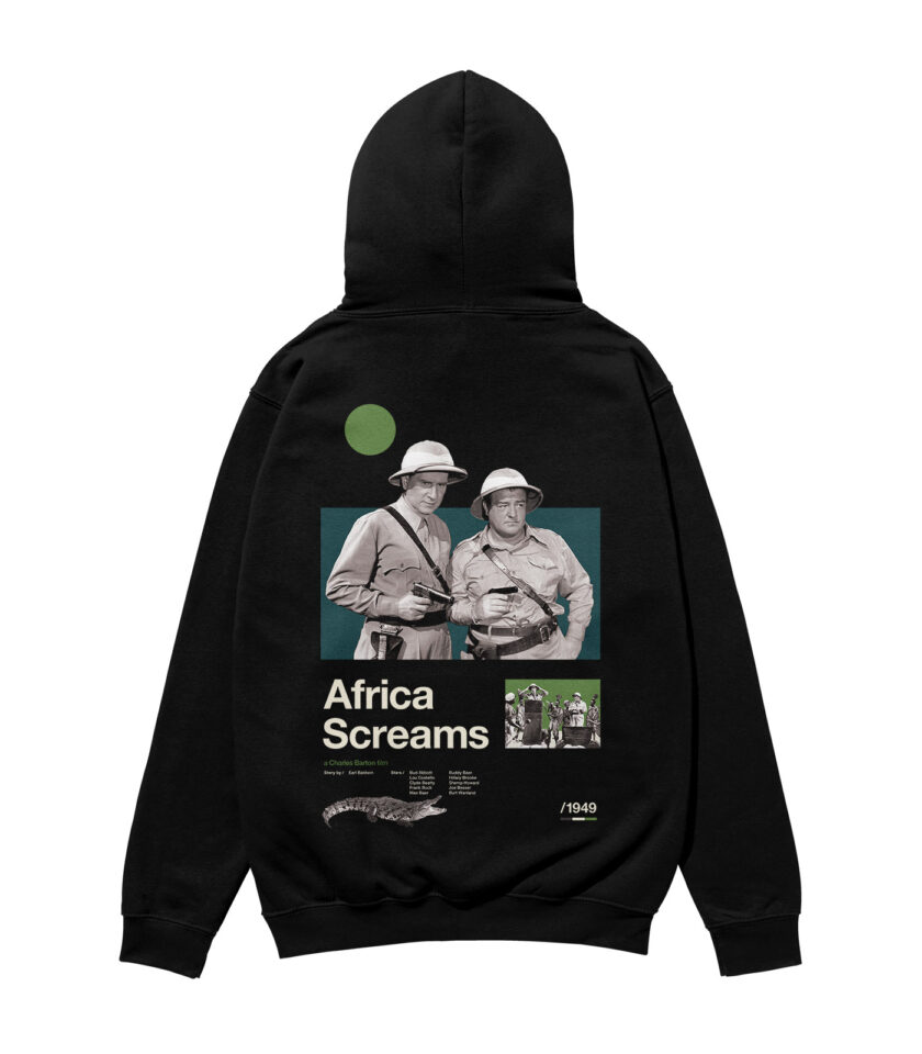 Africa Screams Movie Heavyweight Organic Hoodie - Image 4