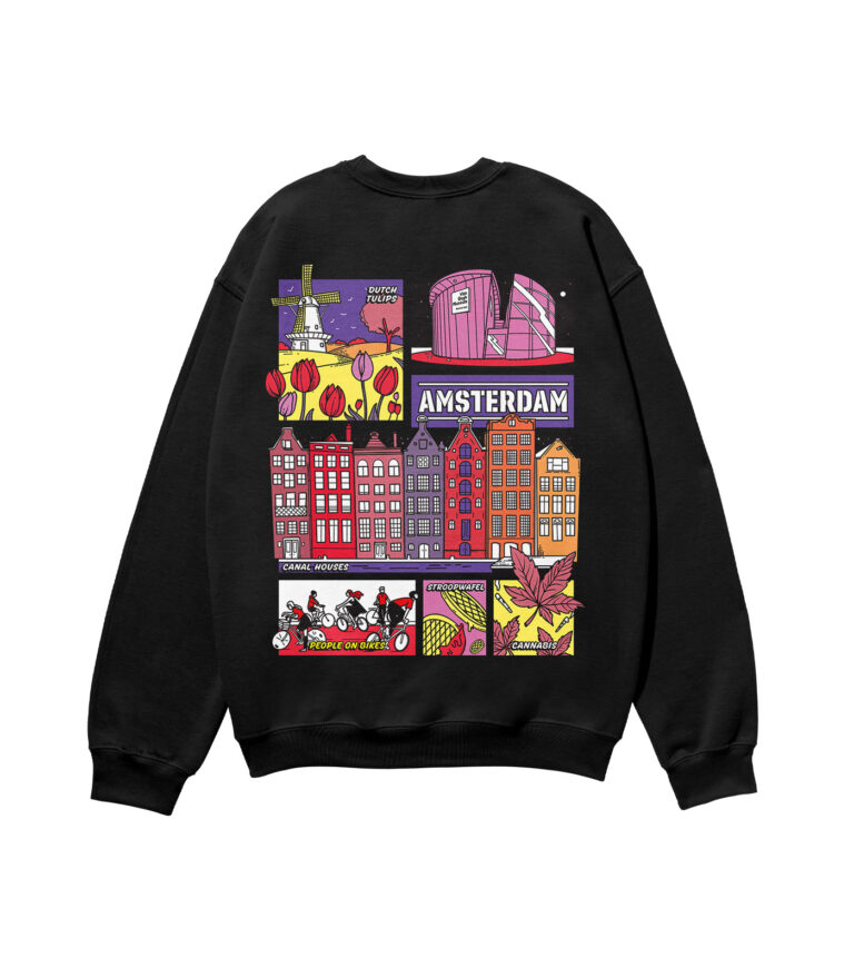 Amsterdam Colorful City Heavyweight Organic Sweatshirt