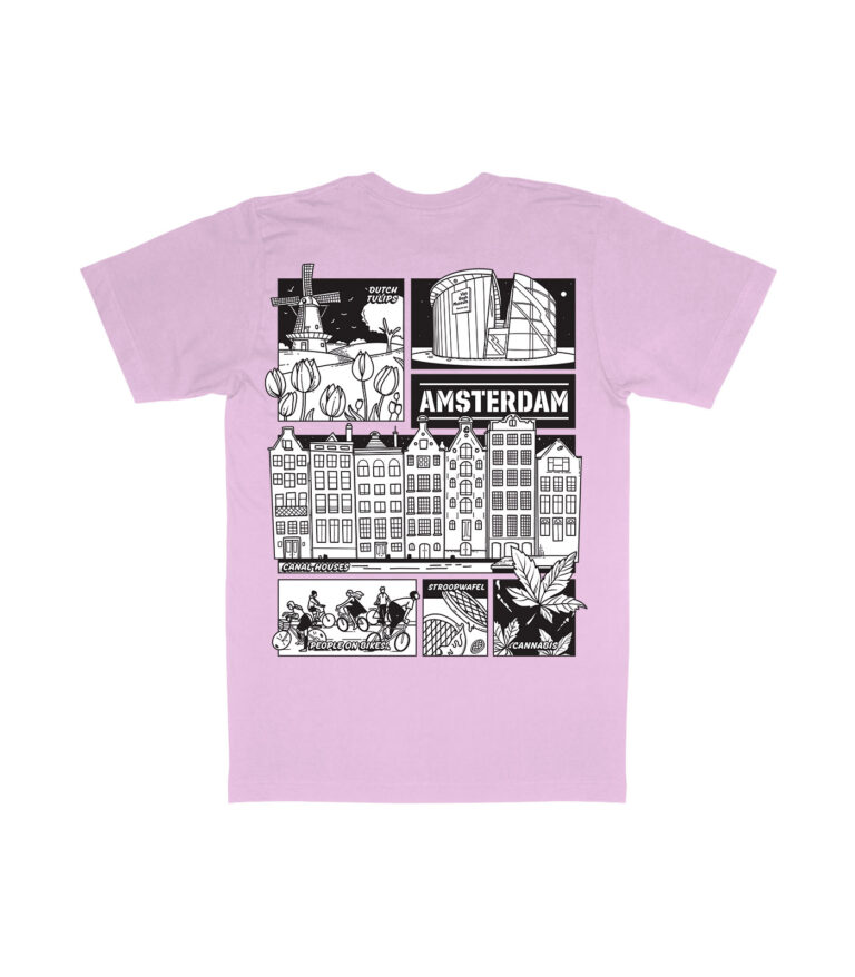 Amsterdam Black & White City Graphic T-Shirt