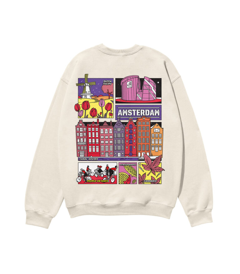 Amsterdam Colorful City Heavyweight Organic Sweatshirt