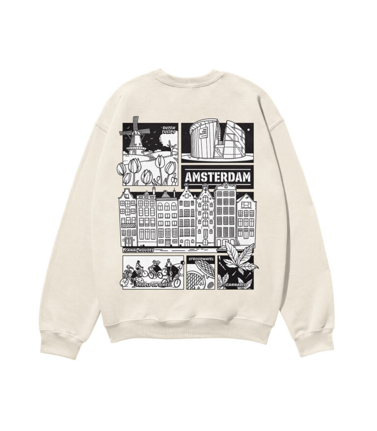 Amsterdam Black & White City Heavyweight Organic Sweatshirt