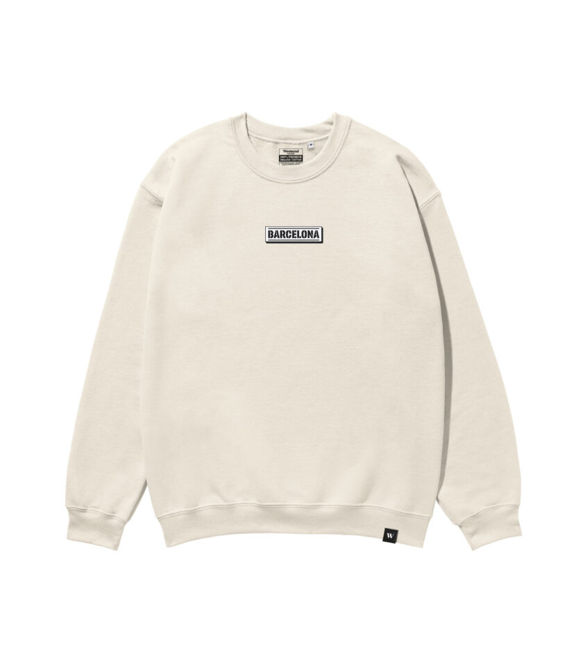 Barcelona Black & White City Heavyweight Organic Sweatshirt - Image 2