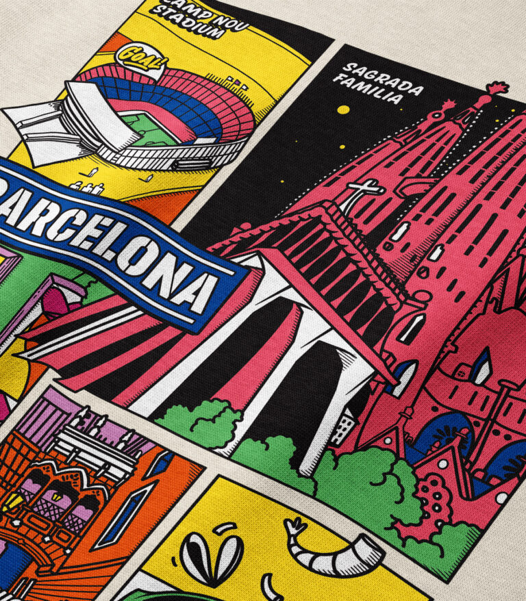 Barcelona Colorful City Heavyweight Organic Sweatshirt