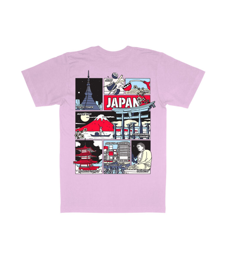 Japan Colorful City Graphic T-Shirt