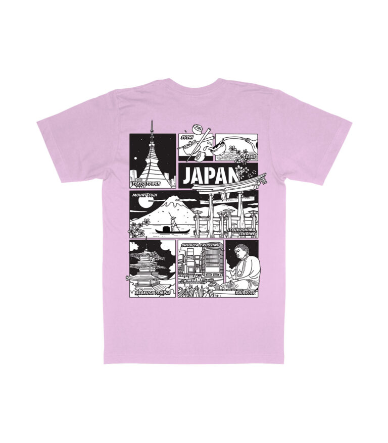 Japan Black & White City Graphic T-Shirt