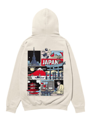 Japan Colorful City Heavyweight Organic Hoodie