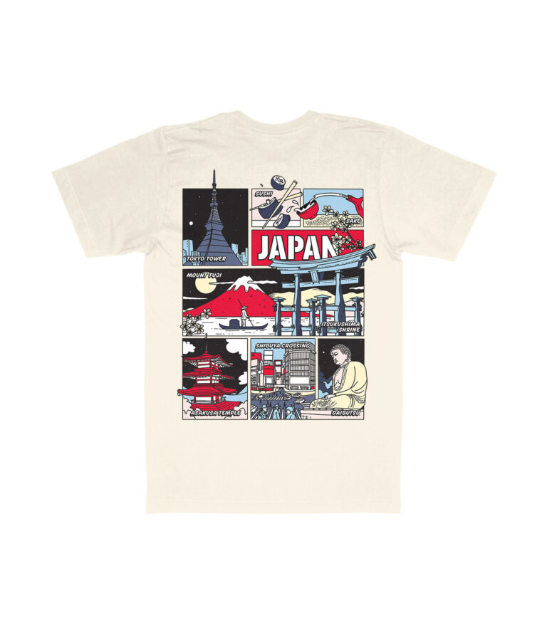 Japan Colorful City Graphic T-Shirt
