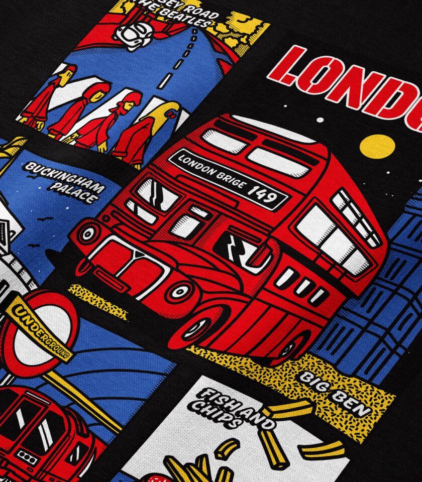 London Colorful City Heavyweight Organic Sweatshirt - Image 6