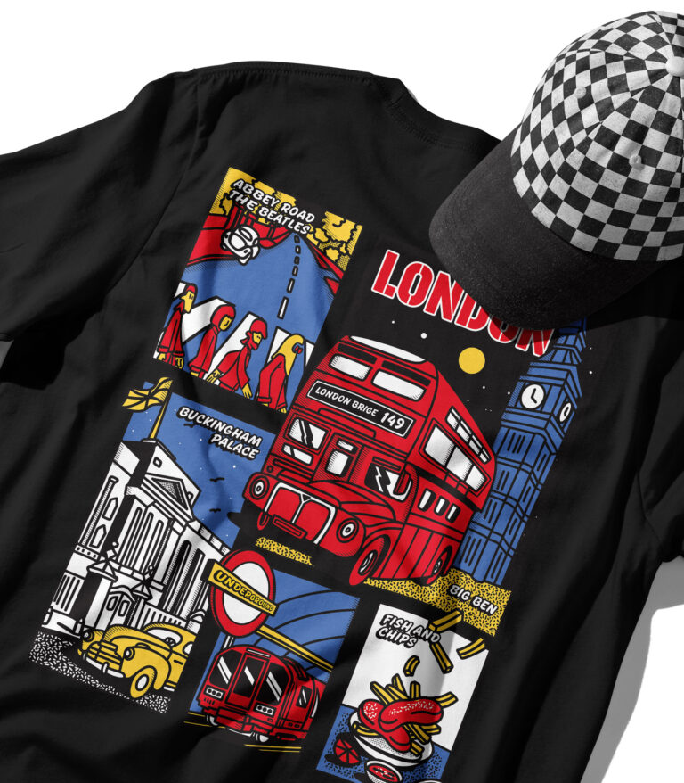 London Colorful City Graphic T-Shirt