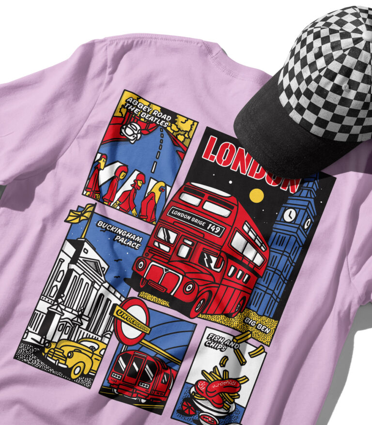 London Colorful City Graphic T-Shirt