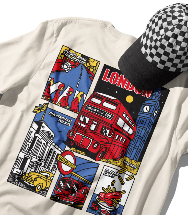 London Colorful City Graphic T-Shirt