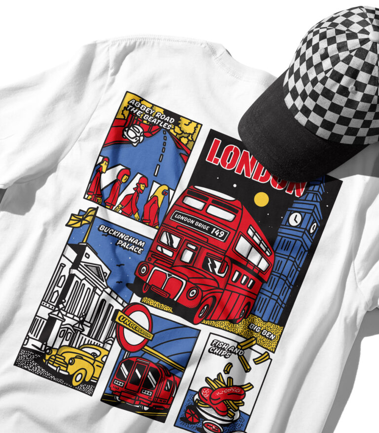 London Colorful City Graphic T-Shirt