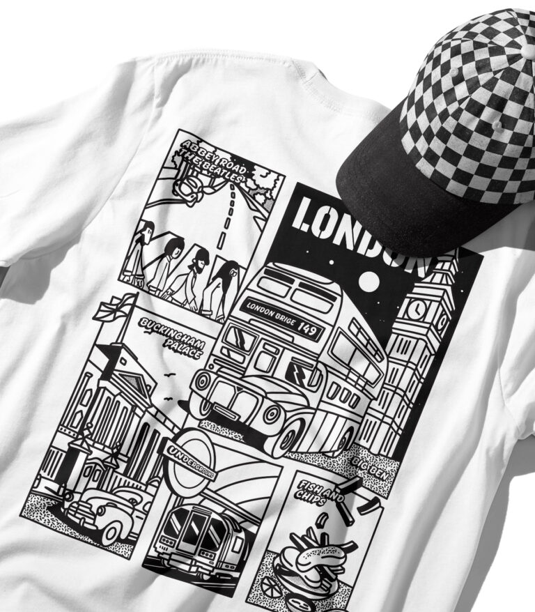 London Black & White City Graphic T-Shirt