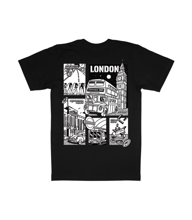 London Black & White City Graphic T-Shirt