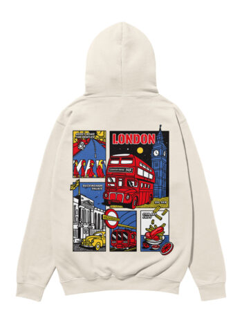 London Colorful City Heavyweight Organic Hoodie