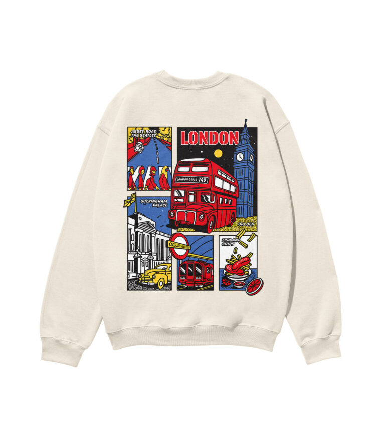 London Colorful City Heavyweight Organic Sweatshirt