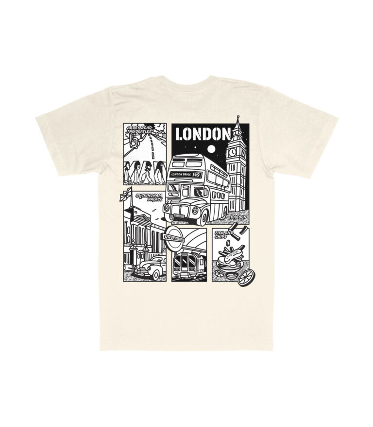London Black & White City Graphic T-Shirt