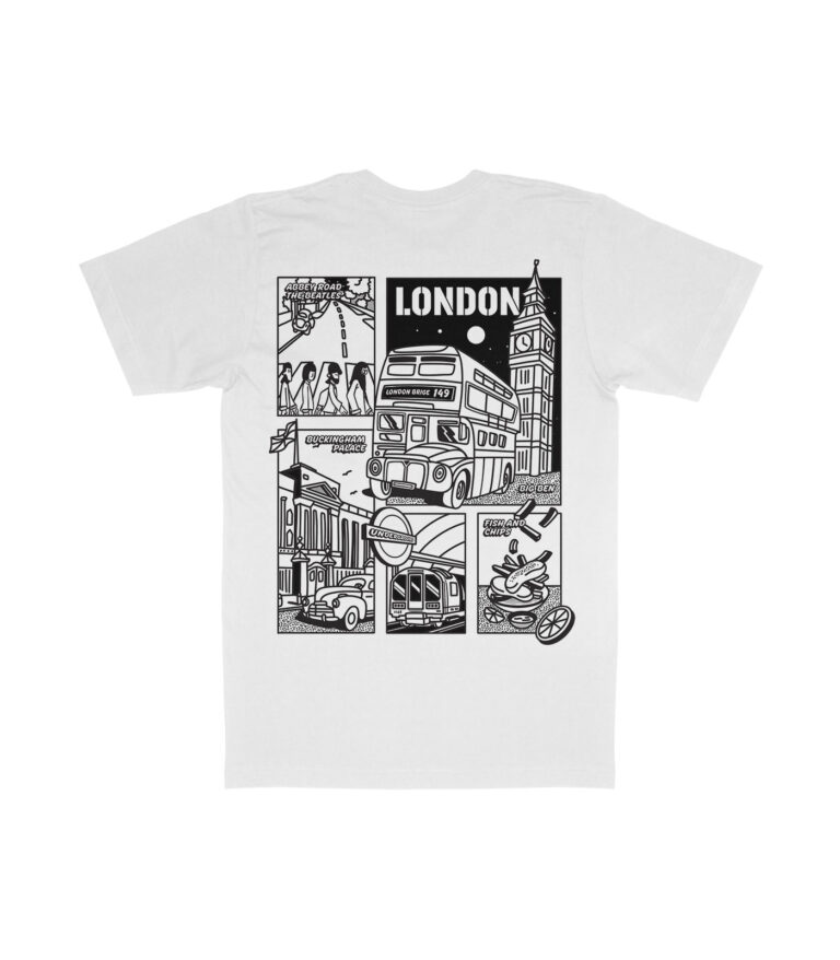 London Black & White City Graphic T-Shirt