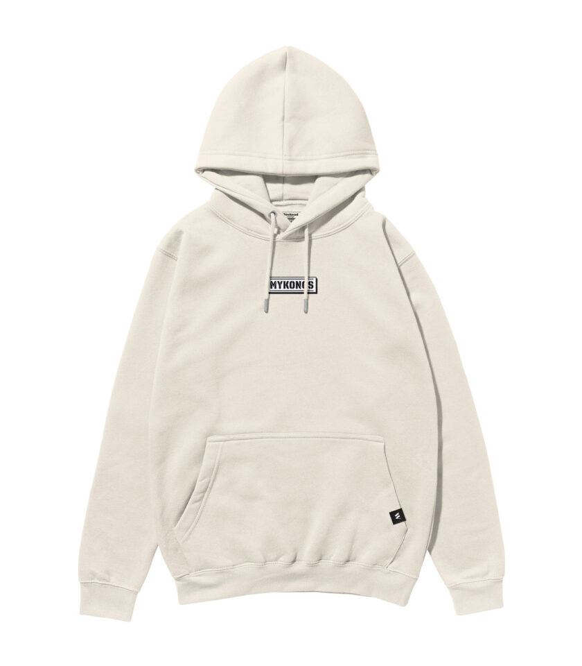 Mykonos Black & White City Heavyweight Organic Hoodie - Image 2